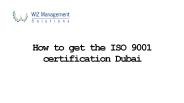 How to get the ISO 9001 In Dubai