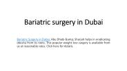 Bariatric surgery in Dubai