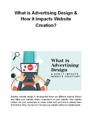What is Advertising Design & How it Impacts Website Creation?