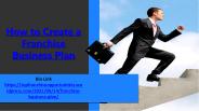 How to Create a Franchise Business Plan
