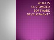 What are the benefits of Customized Software Development
