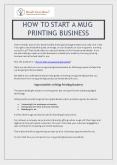 How to Start a Mug Printing Business PowerPoint PPT Presentation