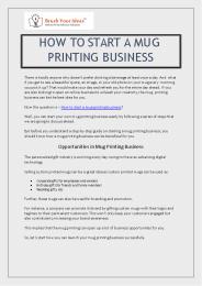 How to Start a Mug Printing Business