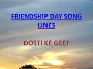 Friendship Day Song Status Lines from Bollywood