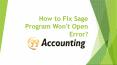 Sage 50 Program Won't Open - Fix Not Opening PowerPoint PPT Presentation