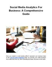 Social Media Analytics For Business: A Comprehensive Guide