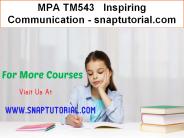 MPA TM543   Inspiring Communication - snaptutorial.com