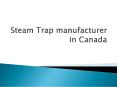 Steam Trap manufacturer in Canada PowerPoint PPT Presentation