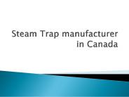 Steam Trap manufacturer in Canada