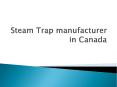 Steam Trap manufacturer in Canada (1) PowerPoint PPT Presentation