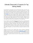Ultimate Discounts & Coupons On Top Selling Needs