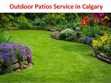 Outdoor Patios Service in Calgary