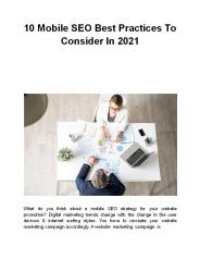 10 Mobile SEO Best Practices To Consider In 2021