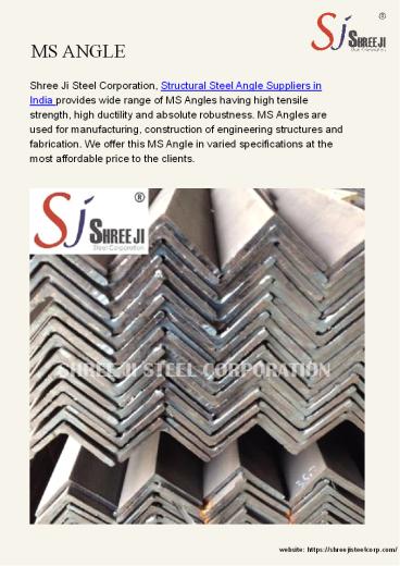 Structural Steel Angle Suppliers in India