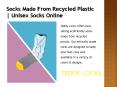Socks Made From Recycled Plastic | Unisex Socks Online