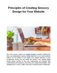 Principles of Creating Sensory Design for Your Website PowerPoint PPT Presentation