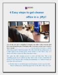 4 Easy steps to get cleaner office in a jiffy!! PowerPoint PPT Presentation
