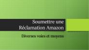 Soumettre une Reclamation Amazon