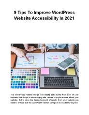 9 Tips To Improve WordPress Website Accessibility In 2021