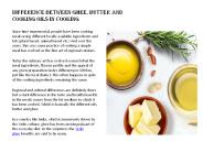 Difference between Ghee, Butter and Cooking Oils in Cooking