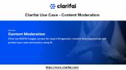 Clarifai Use Case - Content Moderation
