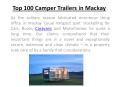 Top 100 Camper Trailers in Mackay