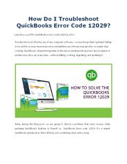 What is QuickBooks Error Code 12029 and How to fix?