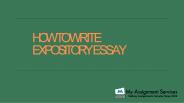 How to write Expository Essay