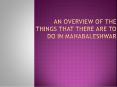 An overview of the things that there are to do in Mahabaleshwar PowerPoint PPT Presentation