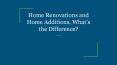 Home Renovations and Home Additions, What’s the Difference? PowerPoint PPT Presentation