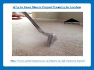 Why to have Steam Carpet Cleaning in London