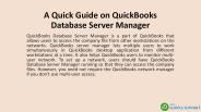 A Quick Guide on QuickBooks Database Server Manager