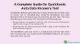 A Complete Guide On QuickBooks Auto Data Recovery Tool PowerPoint PPT Presentation
