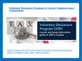 Voluntary Disclosure Program to Correct Cryptocurrency Transactions PowerPoint PPT Presentation