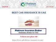 Best Car Insurance in UAE