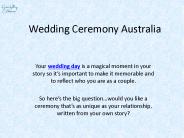 Wedding Ceremony Australia