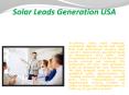 Solar Leads Generation USA PowerPoint PPT Presentation
