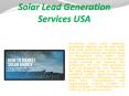 Solar Lead Generation Services USA (1) PowerPoint PPT Presentation