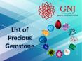 List of Precious Gemstone PowerPoint PPT Presentation