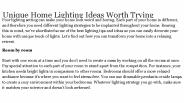 Unique Home Lighting Ideas Worth Trying