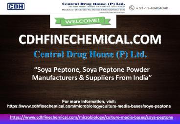 Soya Peptone Manufacturers India-CDHFineChemical