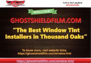 Window Tint Film Installer Thousand Oaks