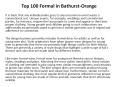 Top 100 Formal in Bathurst-Orange PowerPoint PPT Presentation