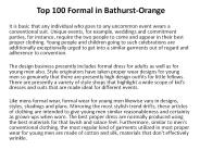 Top 100 Formal in Bathurst-Orange