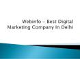 Webinfo - Best Digital Marketing Company In Delhi PowerPoint PPT Presentation