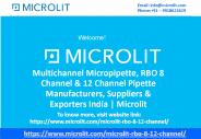RBO 8 Channel & 12 Channel Pipette Manufacturers