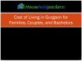 Cost of Living in Gurgaon for Families, Couples, and Bachelors PowerPoint PPT Presentation