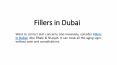 Fillers in DUbai PowerPoint PPT Presentation