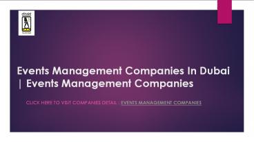 Events Management Companies In Dubai | Events Management Companies