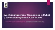 Events Management Companies In Dubai | Events Management Companies
